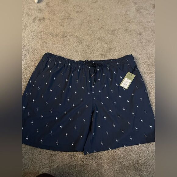 Goodfellow & Co 7" Mini Flamingo Swim Shorts UPF 50+ Navy NWT Size XL - Picture 6 of 15